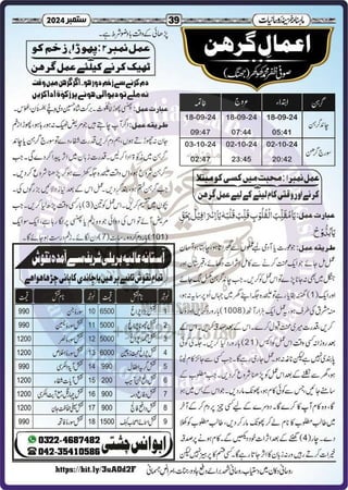 Monthly Khazina-e-Ruhaniyaat Sep’2024 (Vol.15, Issue 5)