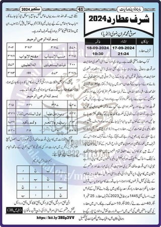Monthly Khazina-e-Ruhaniyaat Sep’2024 (Vol.15, Issue 5)