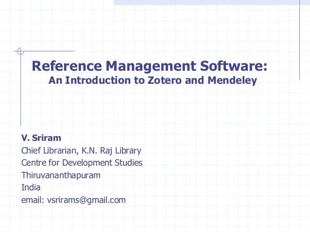 zotero or mendeley