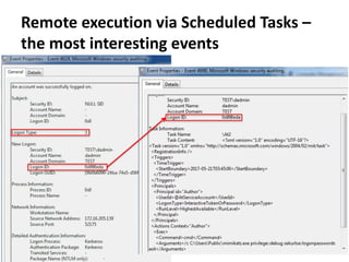 Remote execution via Scheduled Tasks –
the most interesting events
 
