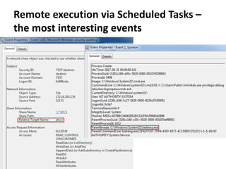 Remote execution via Scheduled Tasks –
the most interesting events
 