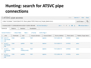 Hunting: search for ATSVC pipe
connections
 