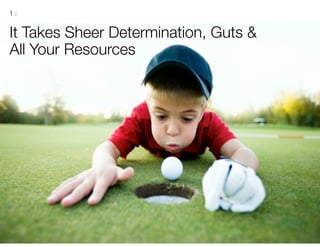 1:

It Takes Sheer Determination, Guts &
All Your Resources

 