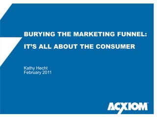 BURYING THE MARKETING FUNNEL:  IT’S ALL ABOUT THE CONSUMERKathy Hecht February 2011 ® 1 