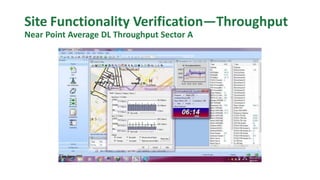 Site Functionality Verification—Throughput
Near Point Average DL Throughput Sector A
 