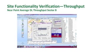 Site Functionality Verification—Throughput
Near Point Average DL Throughput Sector B
 