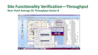 Site Functionality Verification—Throughput
Near Point Average DL Throughput Sector B
 