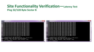 Site Functionality Verification—Latency Test
Ping 32/128 Byte Sector B
 