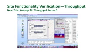 Site Functionality Verification—Throughput
Near Point Average DL Throughput Sector B
 