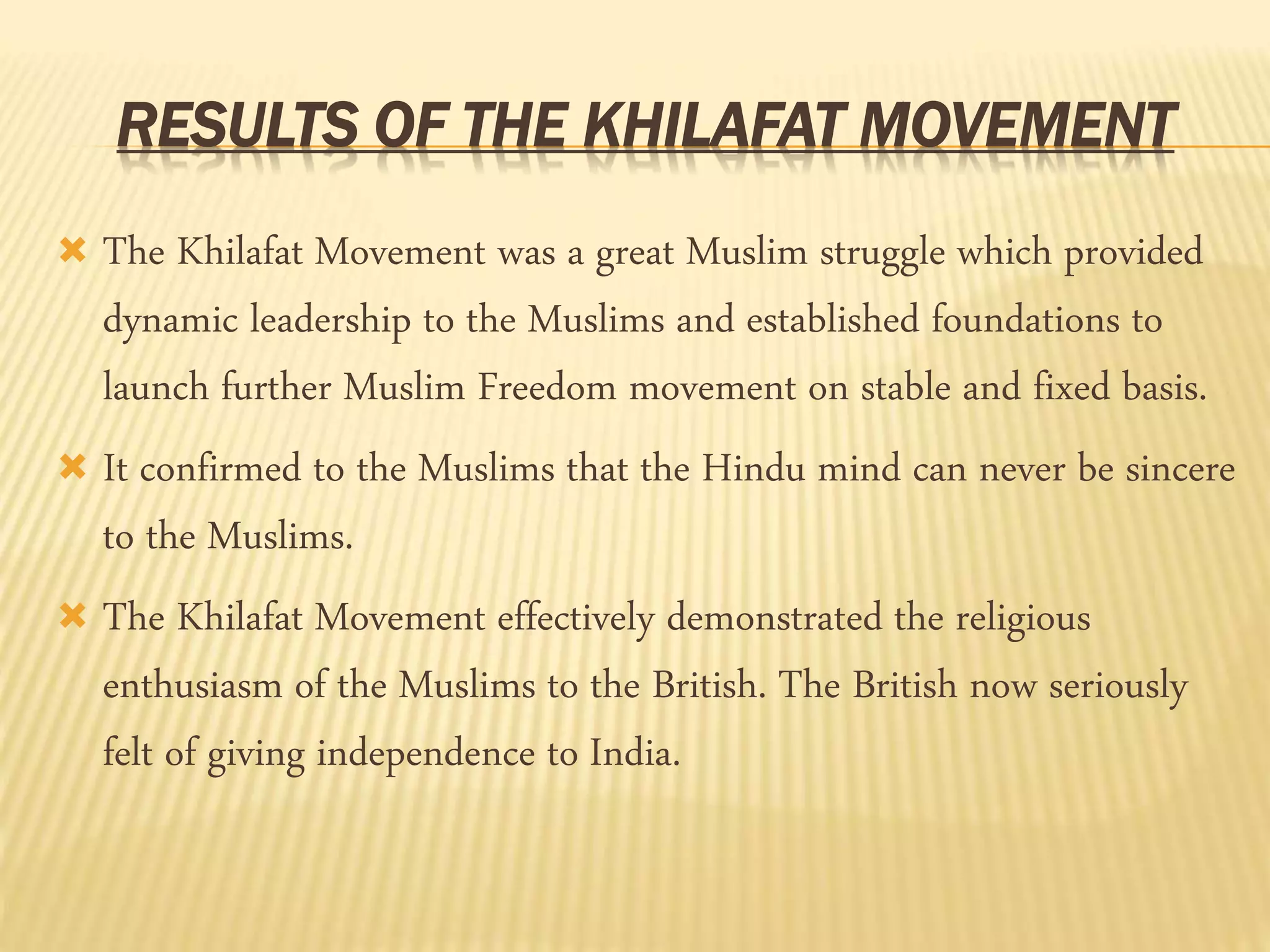 The Khilafat Movement | PPTX