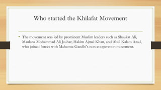Khilafat Movement the timeline is 1919-1924 tx | PPTX