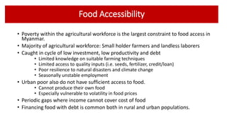 Linking Agriculture, Food Systems and Nutrition for Food and Nutrition Security in Myanmar 