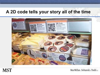 A 2D code tells your story all of the time