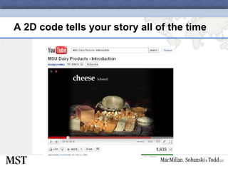 A 2D code tells your story all of the time