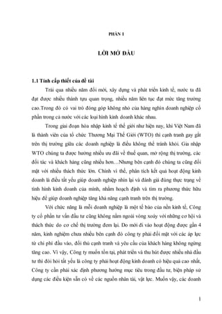 1
PHẦN I
LỜI MỞ ĐẦU
1.1 Tính cấp thiết của đề tài
Trải qua nhiều năm đổi mới, xây dựng và phát triển kinh tế, nước ta đã
đạt được nhiều thành tựu quan trọng, nhiều năm liên tục đạt mức tăng trưởng
cao.Trong đó có vai trò đóng góp không nhỏ của hàng nghìn doanh nghiệp cổ
phần trong cả nước với các loại hình kinh doanh khác nhau.
Trong giai đoạn hòa nhập kinh tế thế giới như hiện nay, khi Việt Nam đã
là thành viên của tổ chức Thương Mại Thế Giới (WTO) thì cạnh tranh gay gắt
trên thị trường giữa các doanh nghiệp là điều không thể tránh khỏi. Gia nhập
WTO chúng ta được hưởng nhiều ưu đãi về thuế quan, mở rộng thị trường, các
đối tác và khách hàng cũng nhiều hơn…Nhưng bên cạnh đó chúng ta cũng đối
mặt với nhiều thách thức lớn. Chính vì thế, phân tích kết quả hoạt động kinh
doanh là điều tất yếu giúp doanh nghiệp nhìn lại và đánh giá đúng thực trạng về
tình hình kinh doanh của mình, nhằm hoạch định và tìm ra phương thức hữu
hiệu để giúp doanh nghiệp tăng khả năng cạnh tranh trên thị trường.
Với chức năng là mỗi doanh nghiệp là một tế bào của nền kinh tế, Công
ty cổ phần tư vấn đầu tư cũng không nằm ngoài vòng xoáy với những cơ hội và
thách thức do cơ chế thị trường đem lại. Do mới đi vào hoạt động được gần 4
năm, kinh nghiệm chưa nhiều bên cạnh đó công ty phải đối mặt với các áp lực
từ chi phí đầu vào, đối thủ cạnh tranh và yêu cầu của khách hàng không ngừng
tăng cao. Vì vậy, Công ty muốn tồn tại, phát triển và thu hút được nhiều nhà đầu
tư thì đòi hỏi tất yếu là công ty phải hoạt động kinh doanh có hiệu quả cao nhất,
Công ty cần phải xác định phương hướng mục tiêu trong đầu tư, biện pháp sử
dụng các điều kiện sẵn có về các nguồn nhân tài, vật lực. Muốn vậy, các doanh
 