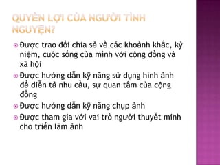 Quy?nl?ic?ang??itnhnguy?n????ctrao??ichias?v?cckho?nhkh?c, k?ni?m, cu?cs?ngc?amnhv?ic?ng??ngvx?h?i???ch??ngd?nk?n?ngs?d?nghnh?nh??di?nt? nhu c?u, s? quan t?mc?ac?ng??ng???ch??ngd?nk?n?ngch?p?nh???cthamgiav?ivaitrng??ithuy?t minh chotri?nl?m?nh