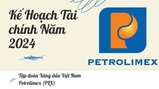 Kế Hoạch Tài
chính Năm
2024
Tập đoàn Xăng dầu Việt Nam
Petrolimex (PLX)
 