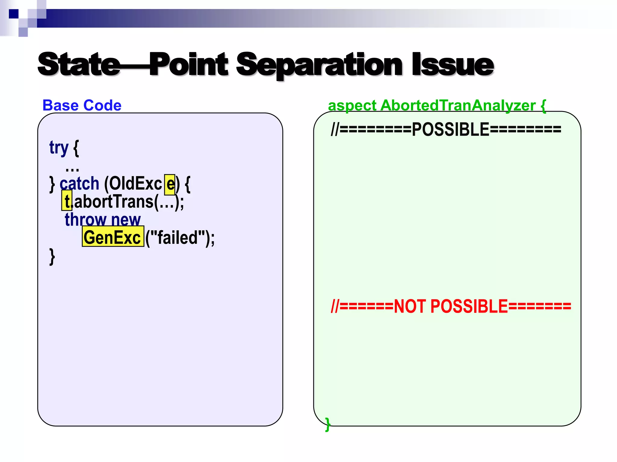 Introduction to AOP, AspectJ, and Explicit Join Points