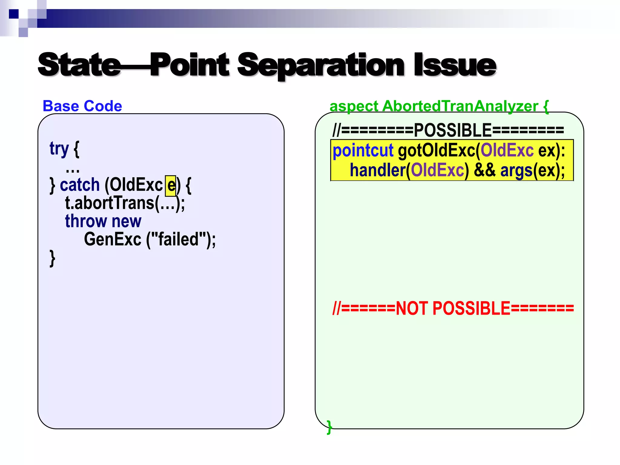 Introduction to AOP, AspectJ, and Explicit Join Points