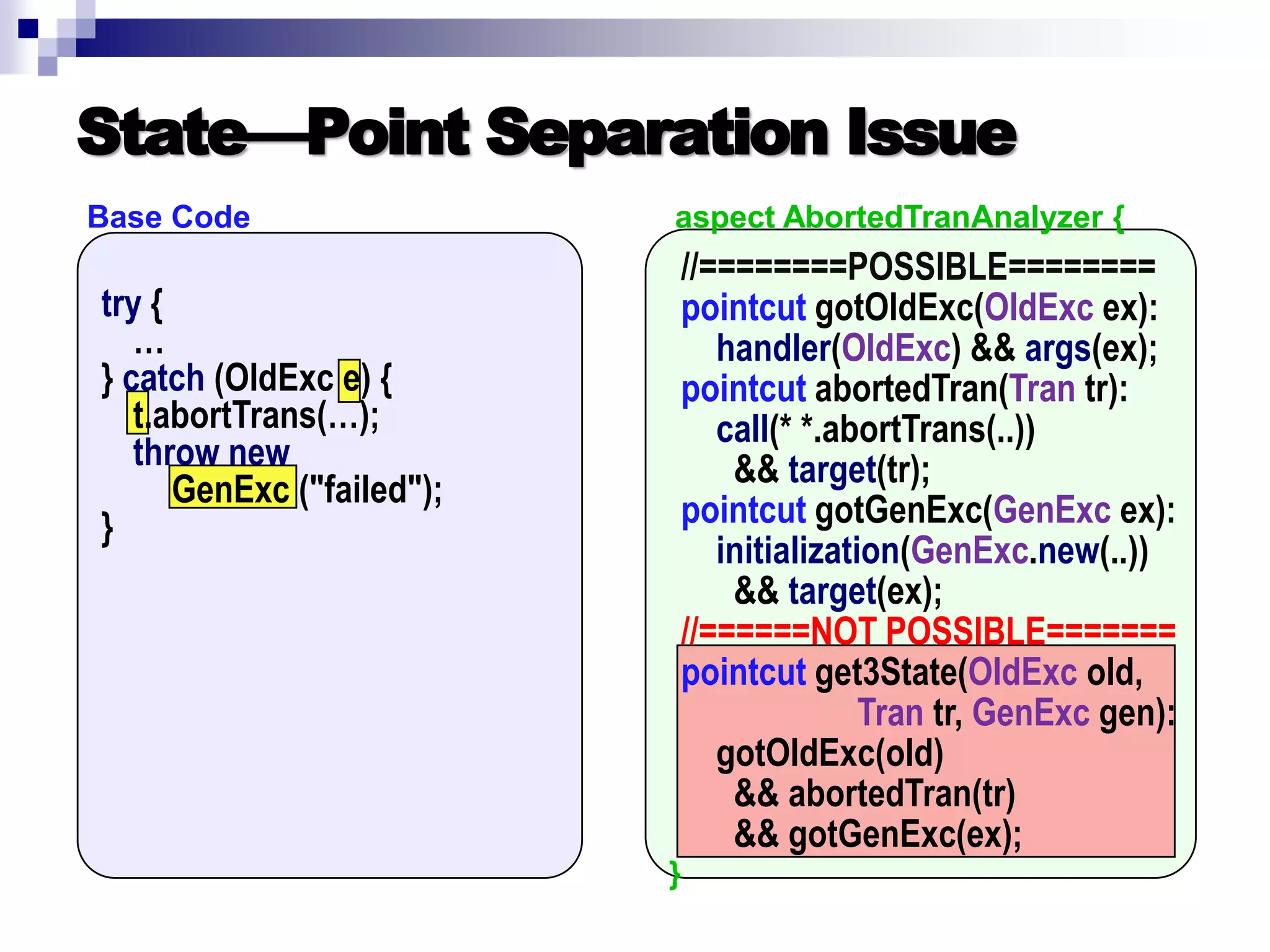 Introduction to AOP, AspectJ, and Explicit Join Points