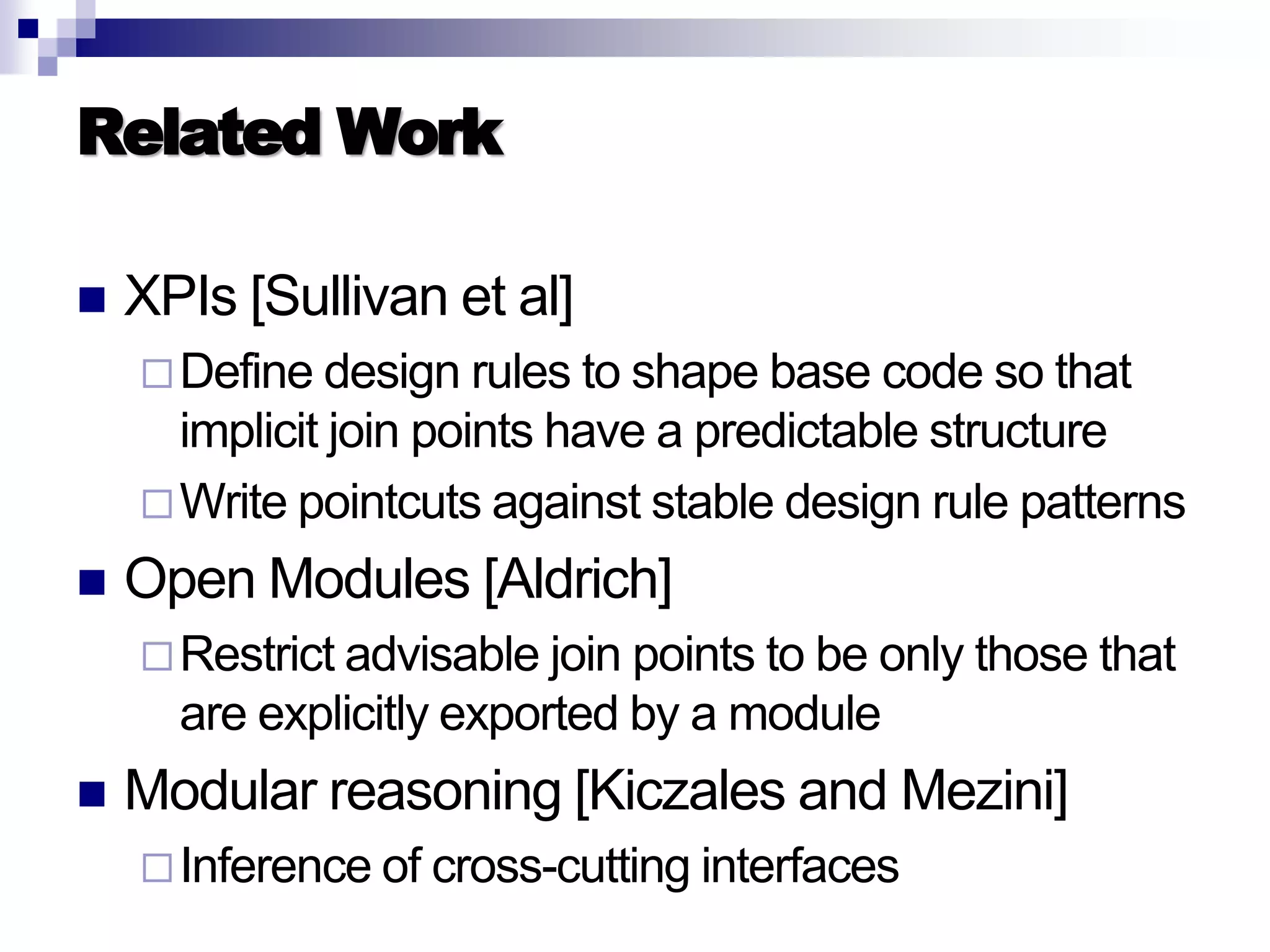 Introduction to AOP, AspectJ, and Explicit Join Points