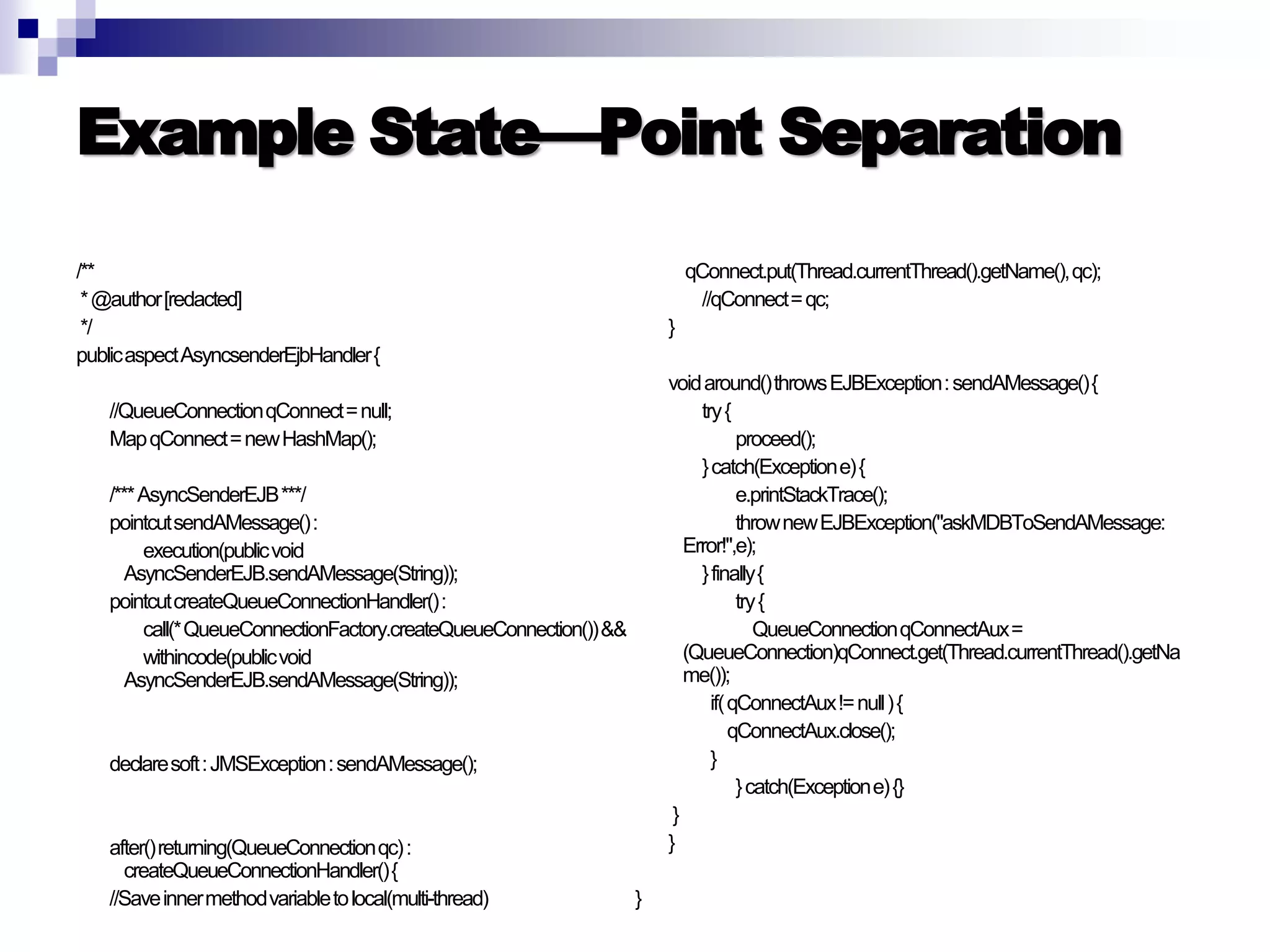 Introduction to AOP, AspectJ, and Explicit Join Points