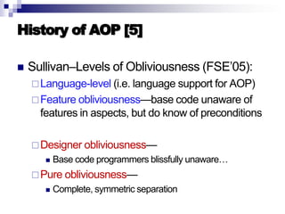 Introduction to AOP, AspectJ, and Explicit Join Points