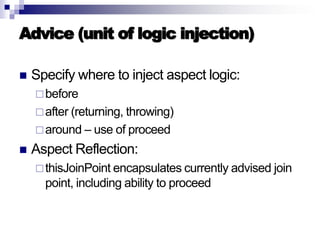 Introduction to AOP, AspectJ, and Explicit Join Points