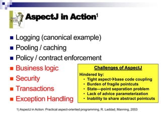 Introduction to AOP, AspectJ, and Explicit Join Points