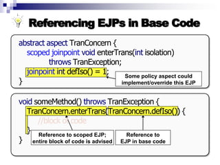 Introduction to AOP, AspectJ, and Explicit Join Points