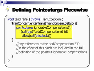 Introduction to AOP, AspectJ, and Explicit Join Points