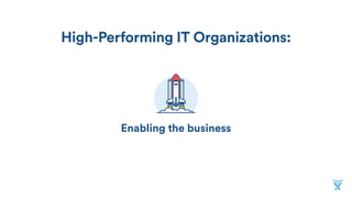 Enabling the business
High-Performing IT Organizations:
 