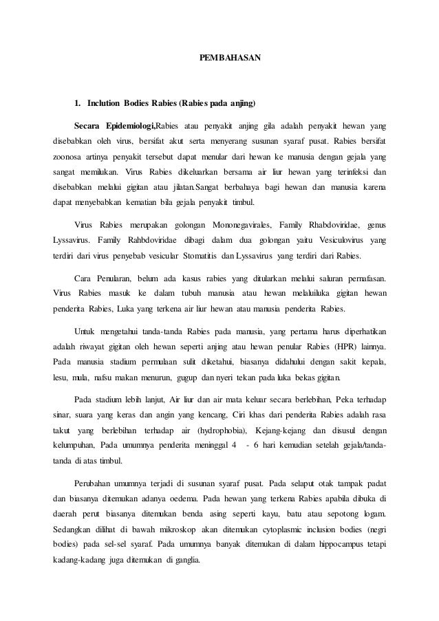 Khoiriil Mikvir Rabies Dan Cacar Jinak