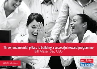 Three fundamental pillars to building a successful reward programme
Bill Alexander, CEO
@RLDforBusiness
 