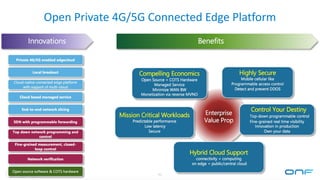 Open Private 4G/5G Connected Edge Platform
41
 