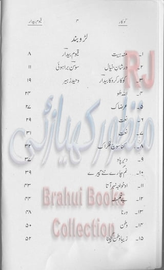 Khookar ؓBrahui Book کوکار نوشتہ عبدلاقیوم بیدار