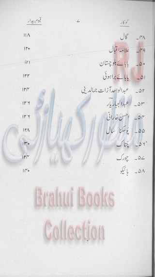 Khookar ؓBrahui Book کوکار نوشتہ عبدلاقیوم بیدار