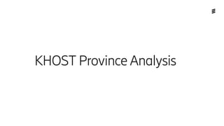Ericsson Internal | 2018-02-21
KHOST Province Analysis
 