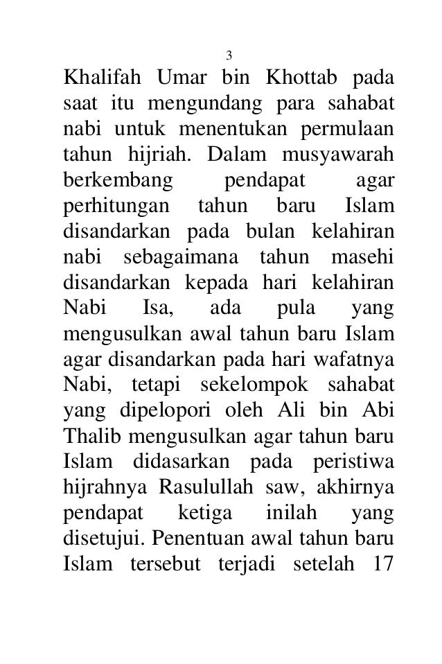 Pidato Pendek Tentang Tahun Baru Islam Tulisan