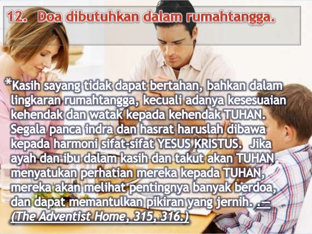 Khotbah sabat tentang doa dari kutipan kutipan roh nu buat 