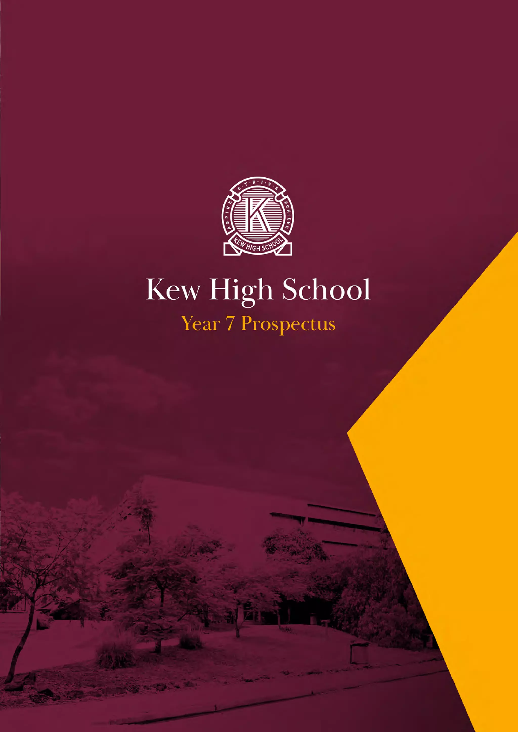 Kew High School Year 7 Prospectus PDF