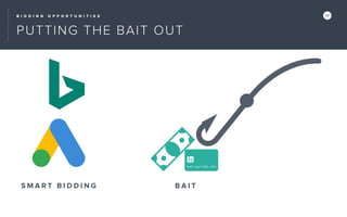 B I D D I N G O P P O R T U N I T I E S 17
PUTTING THE BAIT OUT
S M A R T B I D D I N G B A I T
 