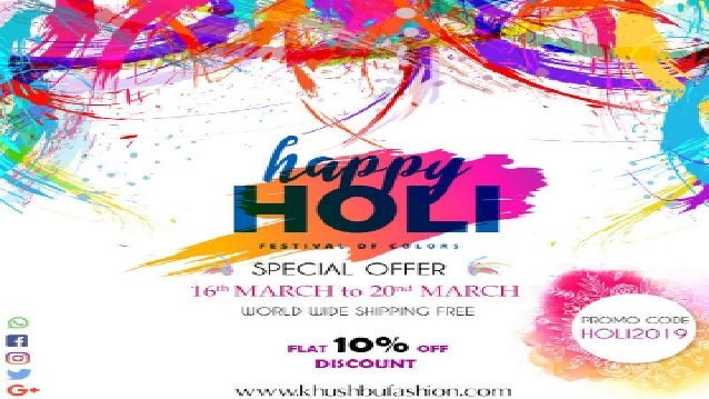Khushbu Fashion Holi Special Sale 19 Flat 10 Off Discount Khushbu Fashion Holi Special Sale 19 Flat 10 Off Discount