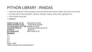 presentation on data science with python | PPTX