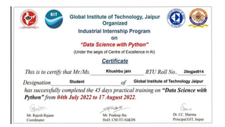 presentation on data science with python | PPTX