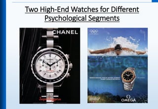 Two High-End Watches for Different
Psychological Segments
 