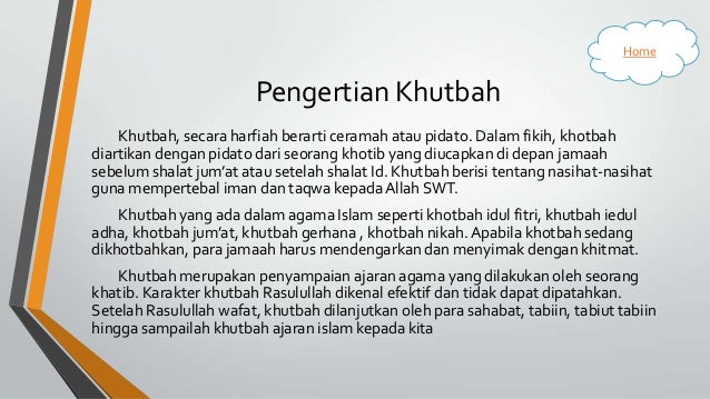 Pengertian Khutbah Ceramah Dan Pidato Penggambar