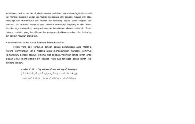 Khutbah 33 memaknai 1 muharram