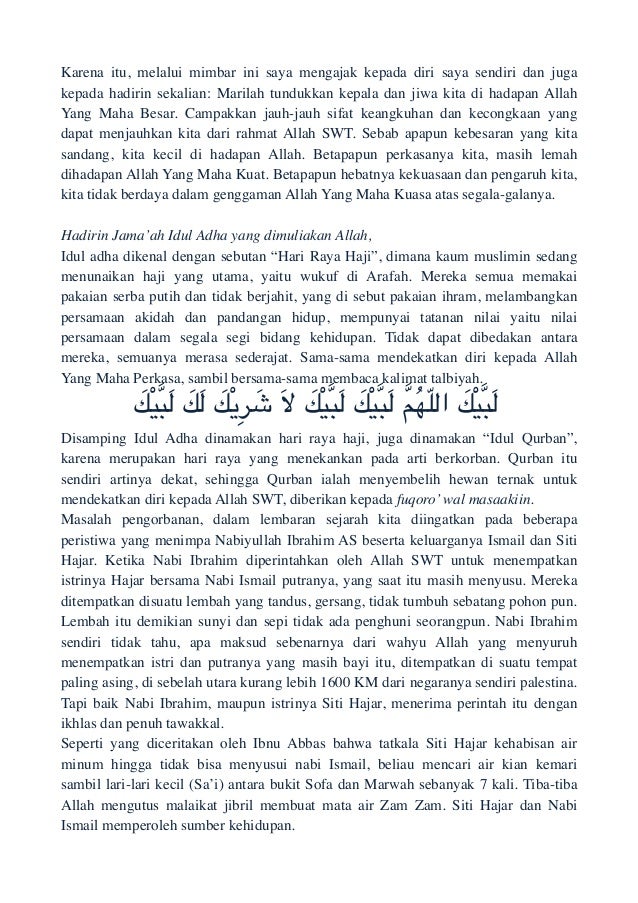 Khutbah idul 'adha