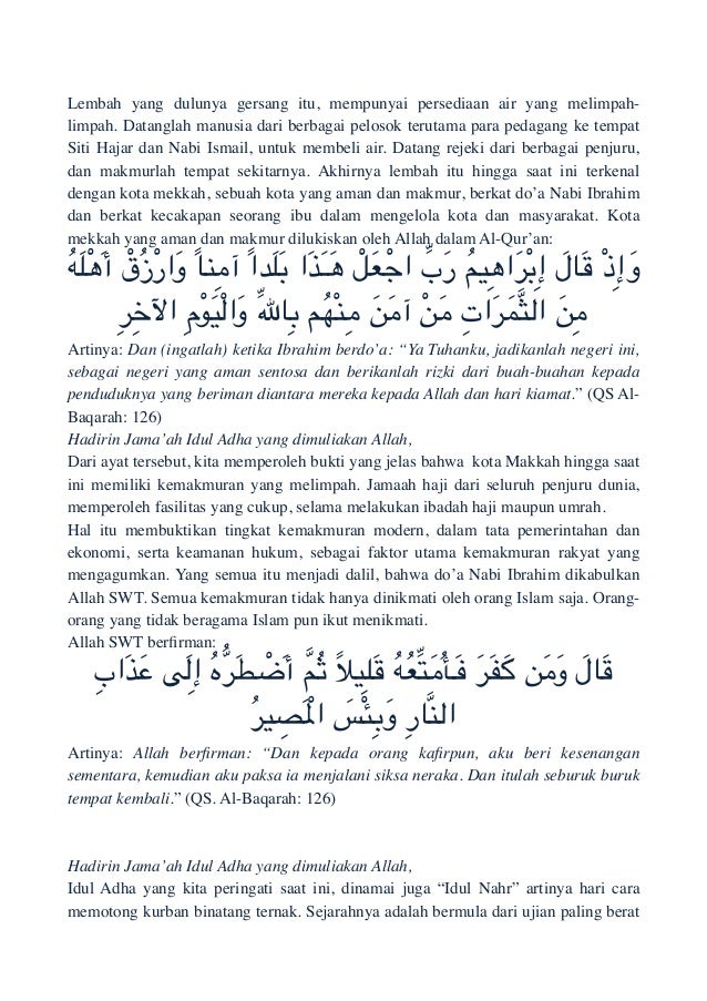 Khutbah Idul Fitri Yang Membuat Jamaah Menangis Bahasa Sunda